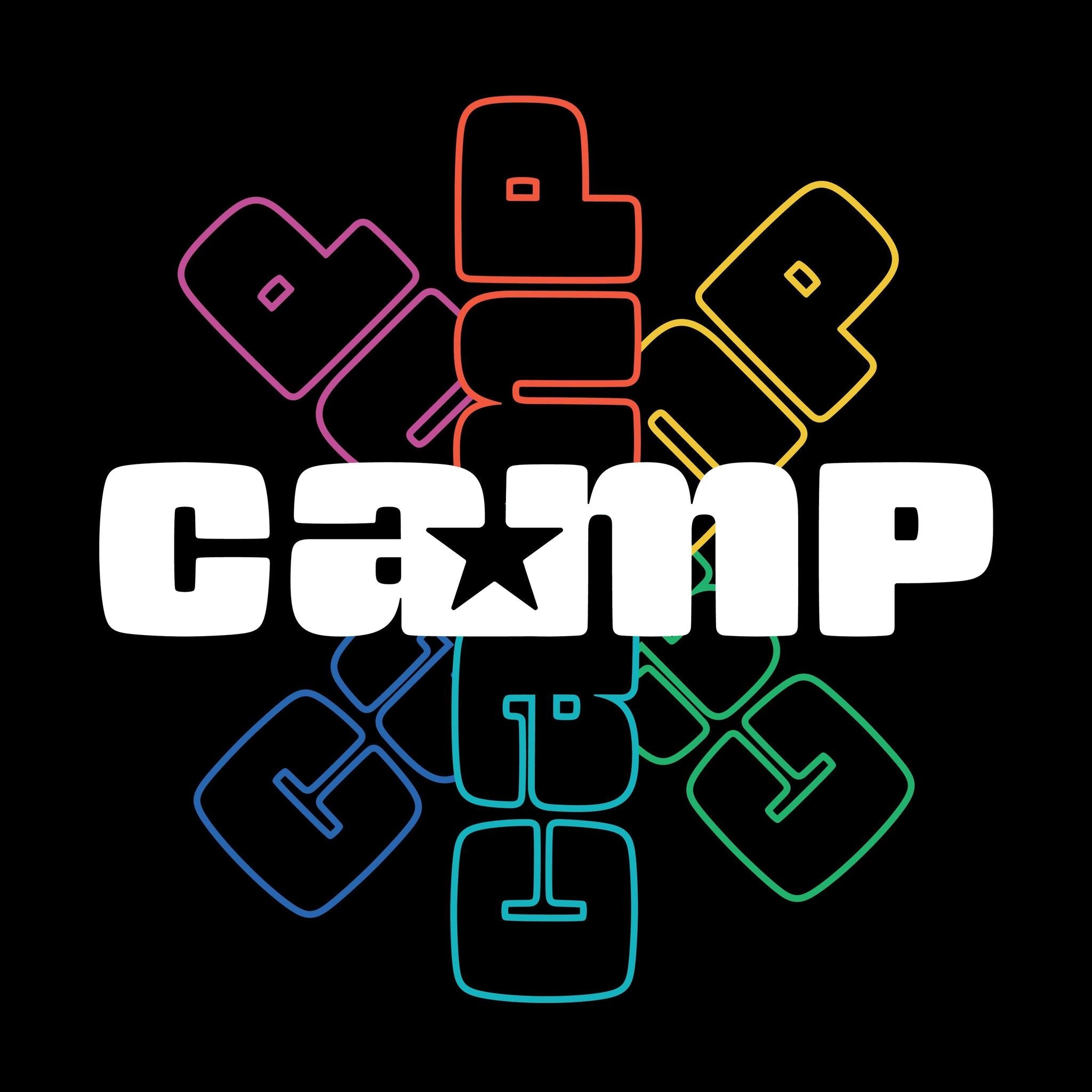 Camp Rainbow Logo Black T-Shirt