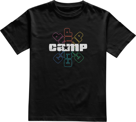 Camp Rainbow Logo Black T-Shirt