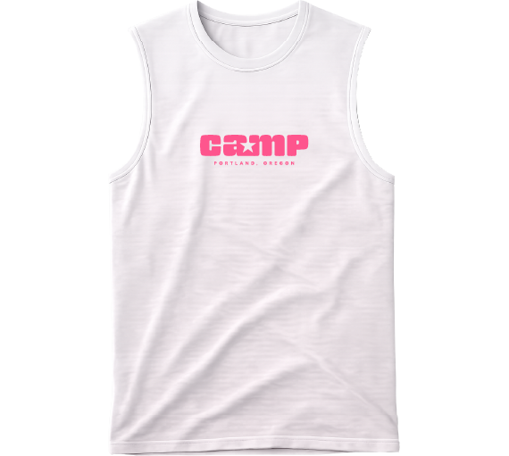 Camp Pink Logo Muscle Tank