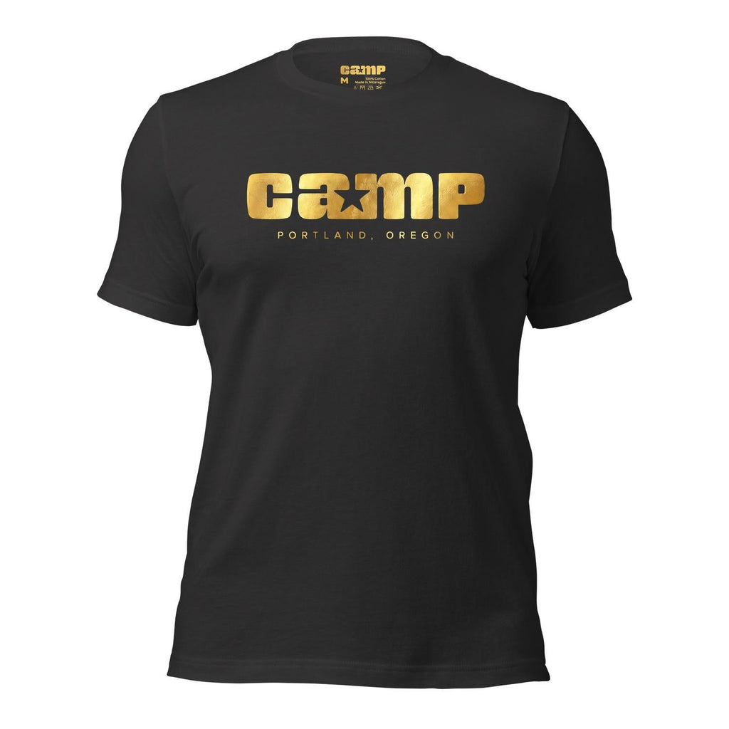 Camp Gold Foil Logo Dark Grey T-Shirt
