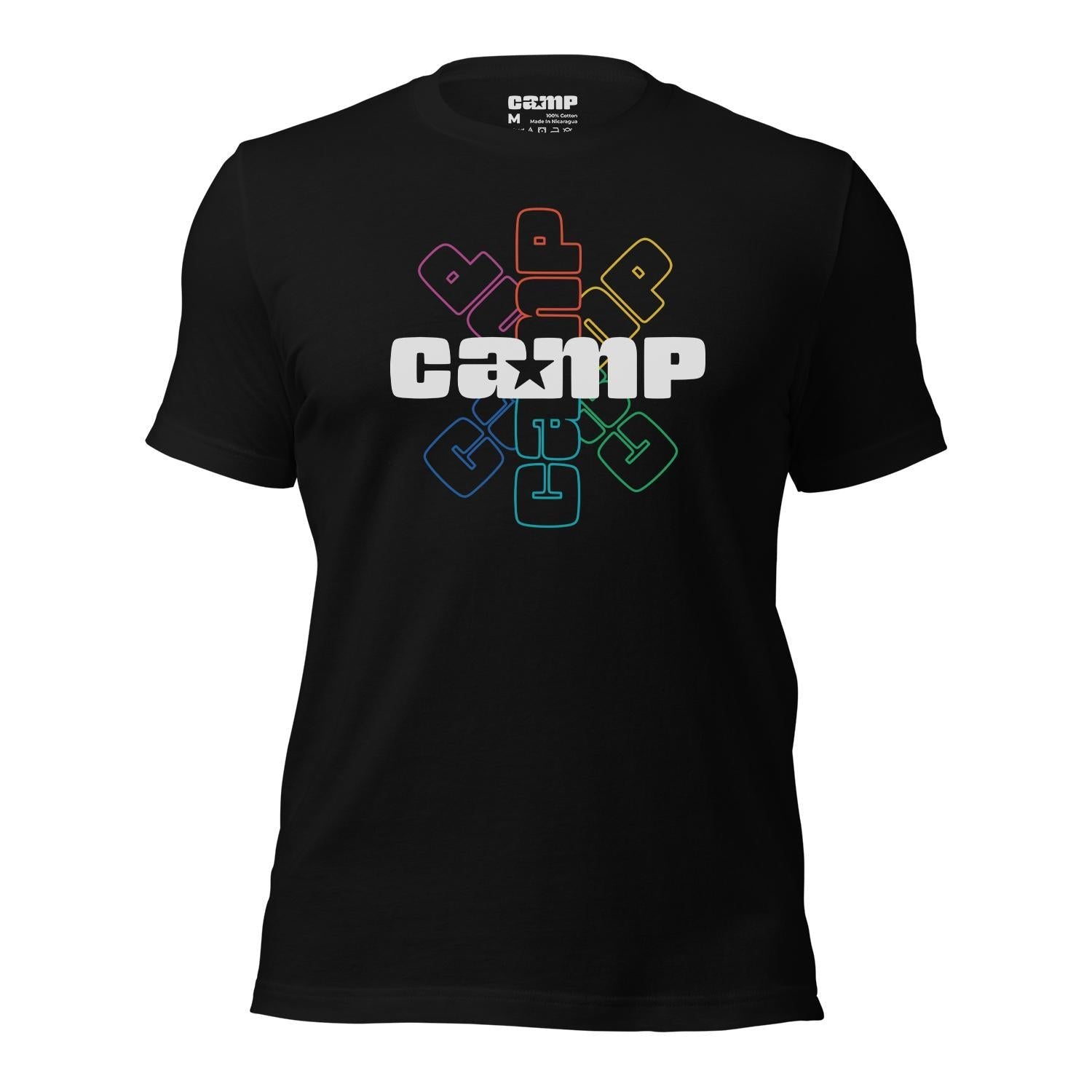 Camp Rainbow Logo Black T-Shirt